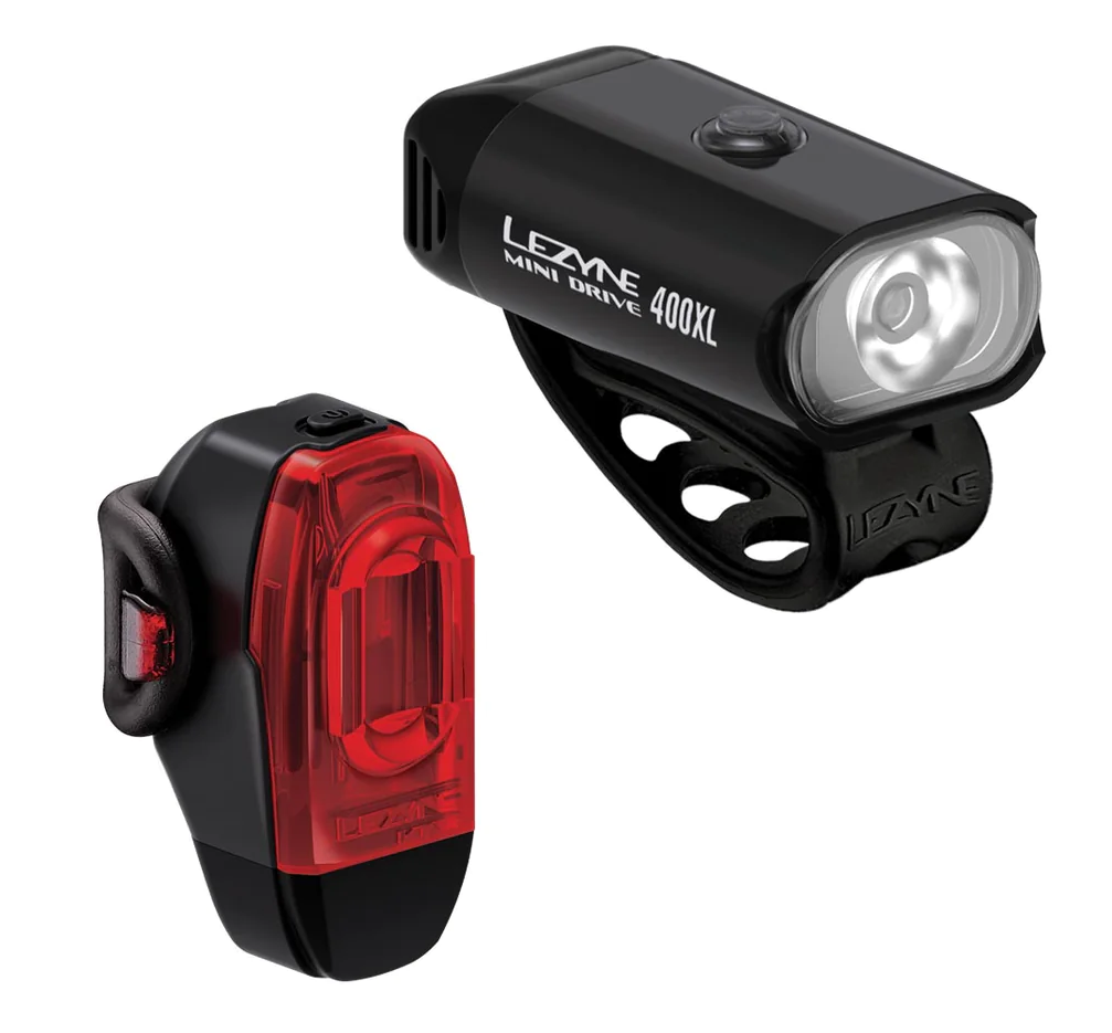Lezyne Mini Drive 400XL/KTV Drive+ Pair Black BLACK / BLACK OneSize