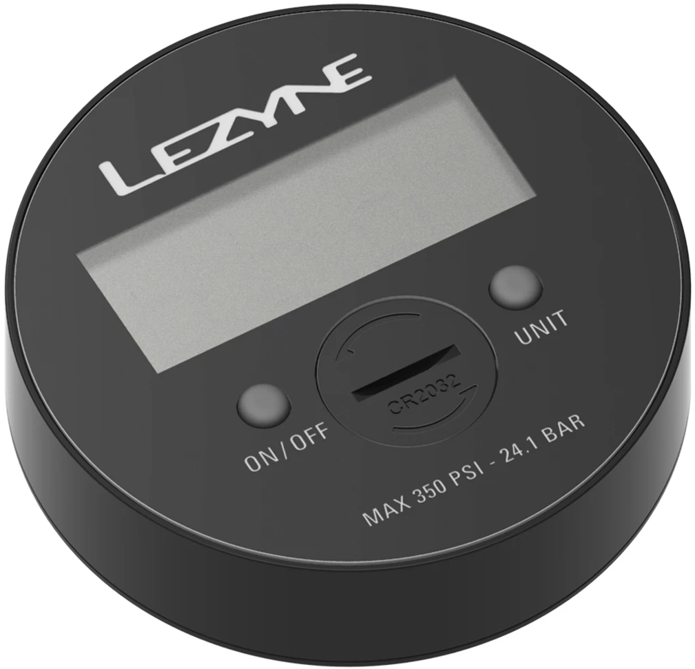 Lezyne 350 PSI Digital Floorpump Gauge 3.5 Inch Black Black OneSize