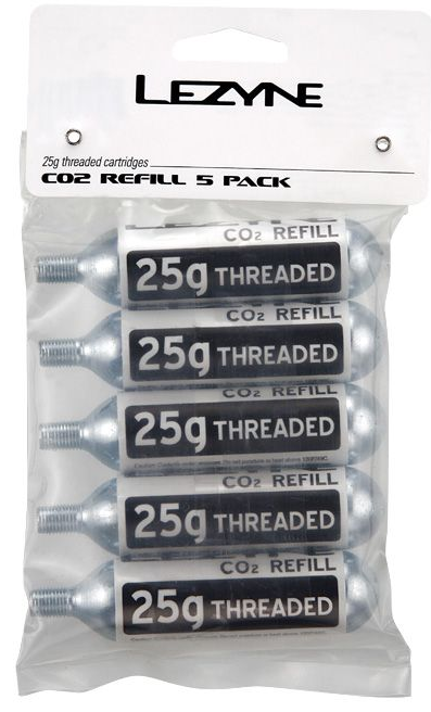 LEZYNE 25G CO2 - REFILL PACK (5 PCS) SILVER SILVER OneSize