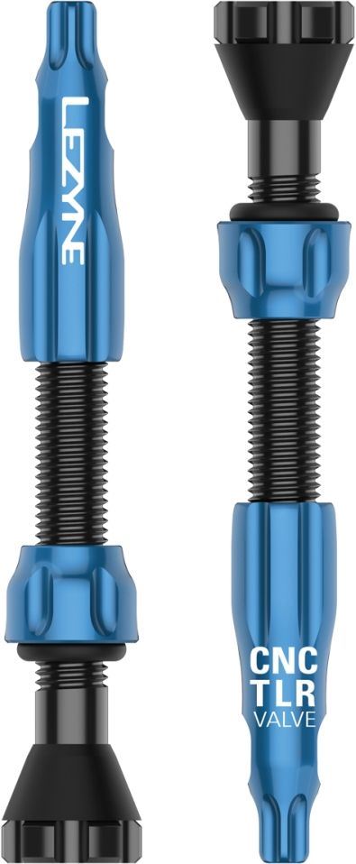 Lezyne CNC TLR Tubeless Valve 44mm Blue Blue