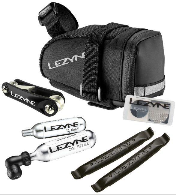 LEZYNE M-CADDY CO2 KIT (BAG + PUMP + REPAIR +CO2) BLACK/BLACK OneSize