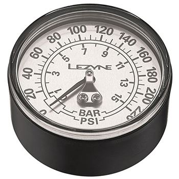 Lezyne 220 PSI Floorpump Gauge 2.5 Inch Black/Silver BLACK/SILVER OneSize