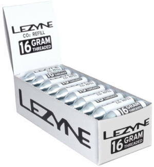 Lezyne 16G CO2 - Counter Top Box (30 PCS) Silver