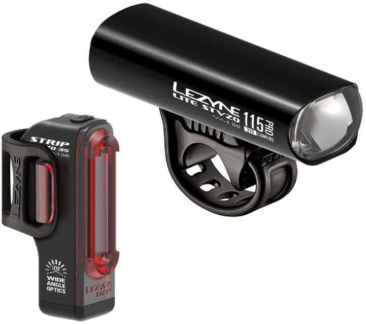 LEZYNE LITE DRIVE STVZO PRO 115/STRIP STVZO PAIR Black OneSize