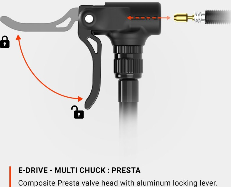 LEZYNE E DRIVE ELECTRIC PUMP SATIN BLACK - Thumbnail Image 17